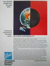 3/1980 PUB BALL AEROSPACE SYSTEMS NASA  AEROSOL OZONE ULTRAVIOLET EARTH AD