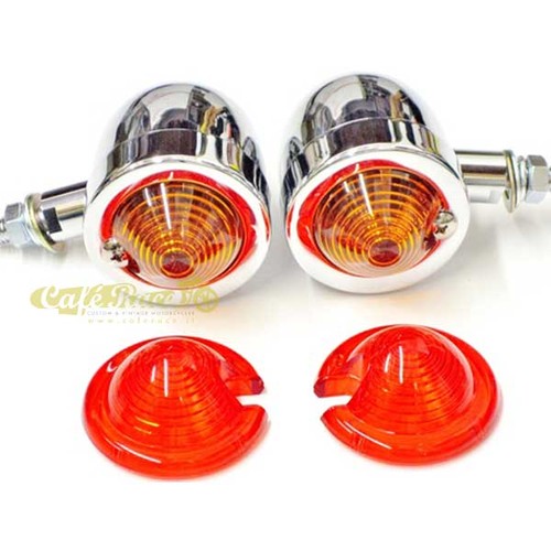 Clignotants bullet chromés - bullet,