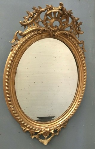 Miroir ovale fronton - miroir,