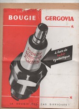 publicité vieux papiers (autimobile) BOUGIES GERGOVIA   (P43801)