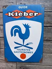 Ancienne plaque émaillée déco guide Kléber touristes gastronomes loft déco indus