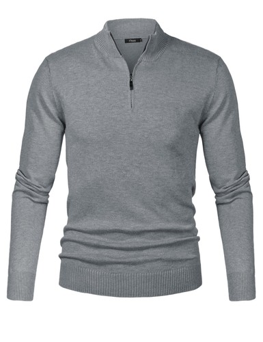 Pull homme zippé avec col - pull,
