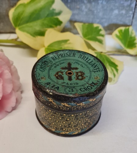 Ancienne boite tole coton - ancienne, en