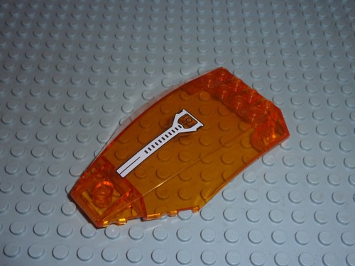 Lego trans orange windscreen - trans-orange,