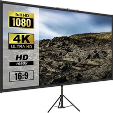 VEVOR Écran de Projection avec Trépied Toile de Projection 100" 254 cm Portable