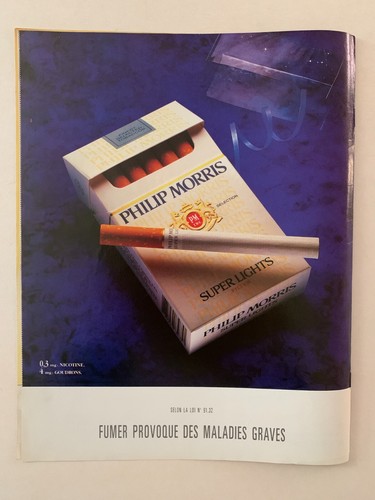Publicite 1992 cigarettes - -,