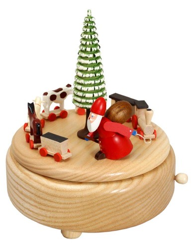 Boîte musique père noël - boîte, À