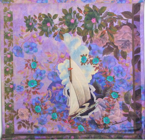 Foulard femme soie 100 - foulard, en