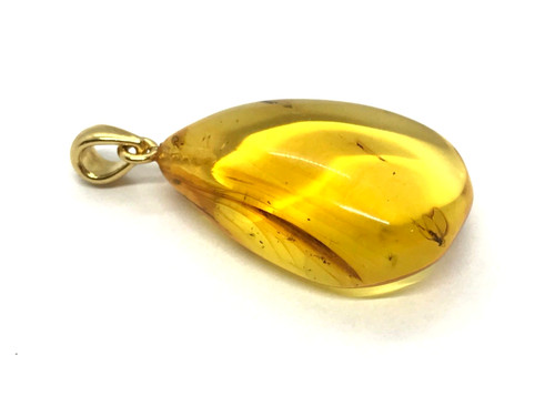 Pendentif ambre insecte