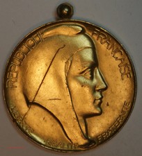 (FR1) Médaille Argent doré