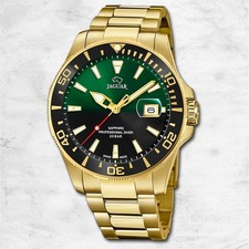 Jaguar Hommes Montre Executive Analogue Acier Inoxydable Or UJ877/5