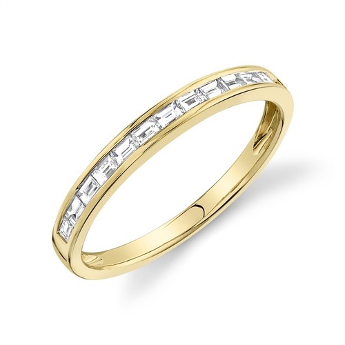 14k jaune diamants baguette - or,