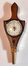 VINTAGE BAROMETRE DE PRECISION SFAM EN FORME DE SOUFFLET LAITON BOIS BIARRITZ