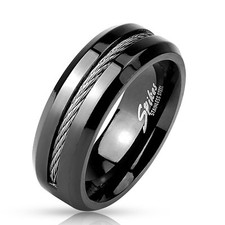 BAGUE ANNEAU HOMME ACIER