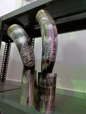 Lot de 2 tasses en corne à