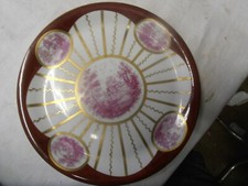 PLAT ANCIEN EN FAIENCE DE MOULINS MAZOYER ART DECO