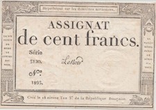 France billet Assignat de Cent
