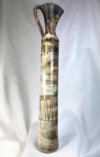 SUPERBE GRAND VASE BOUTEILLE CERAMIQUE ATELIER DIEULEFIT JACQUES POUCHAIN 1960'S
