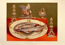 Grand Tirage D'Exposition 1862 Décoratif En Faïence Par Avisseau Tours