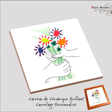 Carrelage imprimé picasso - carrelage,