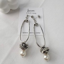 #342 Bague en métal argenté x boucles d'oreilles/boucles d'oreilles...