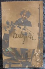 Carte D'Anniversaire Générique - Fille Avec Cadre - Vintage 9613