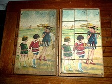 JEU DE CUBES ANCIEN en BOIS  - circa 1930 -
