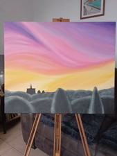 toile acrylique chassis en bois "l'horizon"