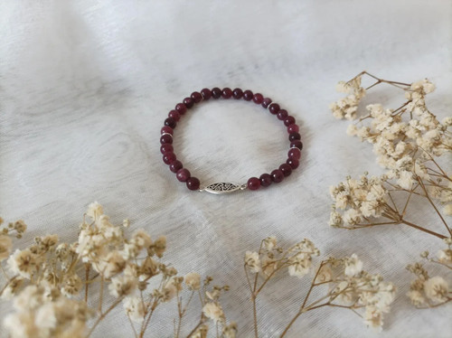 Bracelet grenat rouge - bracelet,