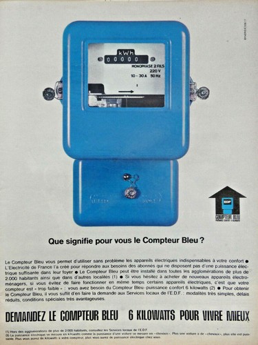 Publicité presse 1963 edf - publicitÉ,