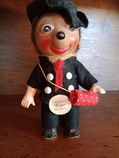 MECKI FIPPS - Hérisson CELLULOÏD Figurine HABIT NOIR Jouet TANZPÜPPCHEN ca.1960