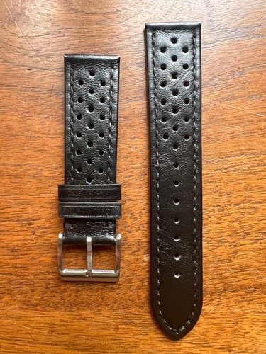 Bracelet cuir noir profond - bracelet,