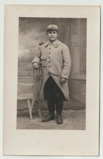 carte photo portrait en pied poilu du 89 RI avec képi 1884/14