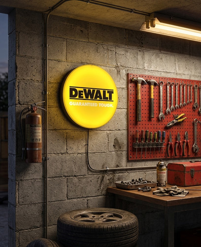 Enseigne dewalt lumineuse - enseigne,