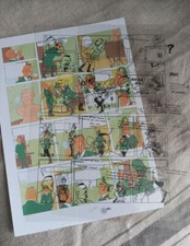 Tintin fac-similé planche 22 bis Picaros Hergé Haddock Milou Tournesol Dupond