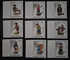 Monaco 1984 Yt 1435/1445 neuf** non dentelé  Imperf Santons Provence