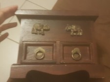 Boite à bijoux Style armoire en bois - présentoir à bijoux 