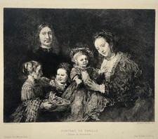 Portrait Famille GRAVURE Eau