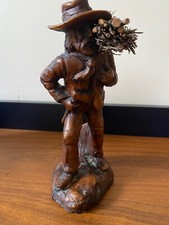 Ancien santon provençal 19 cm LE PORTEUR DE FAGOT en résine