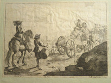 Pietro PALMIERI (1737-1804) GRAVURE XVIII MILITAIRES CHEVAUX ITALIE BOLOGNA 1780