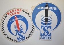 Autocollant SACHS amortisseur 1977 GRAND sticker 30cm 34cm (2 pièces)