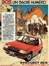 Publicité Advertising 0825  1983   Peugeot 205 un sacré numéro