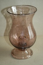 Bougeoir Aubergine en verre