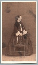 CDV 1865 Mme Bianchi par L. Crette Photographe Napoléon III & Victor Emmanuel II