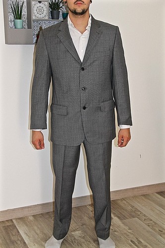 Costume gris laine - gris, en
