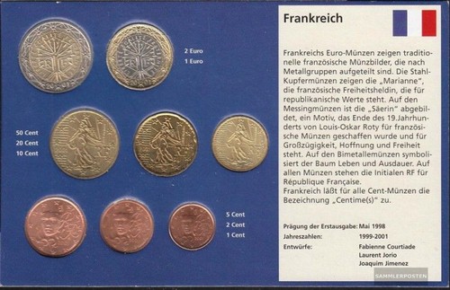 France 2001 série monnaies - série,