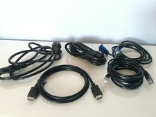 LOT CABLE ALIMENTATION 250V (2) + HDMI + VGA + Ethernet PC, écran, ordinateur VG