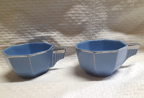 Tasses art deco faience - 2,