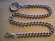 Ancienne chaine de montre à gousset en argent massif sanglier