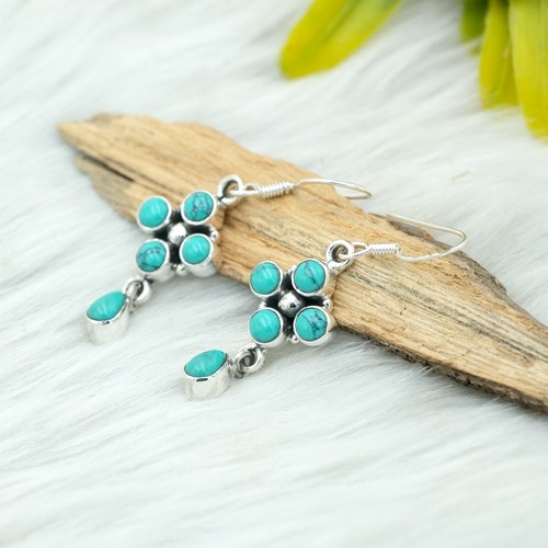 Boucle oreille turquoise - boucle,
